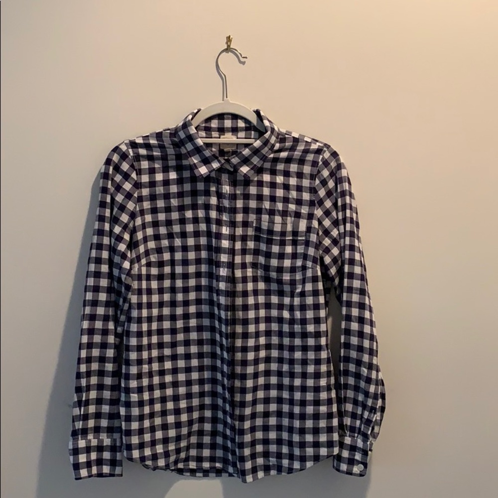 Plaid button down shirt